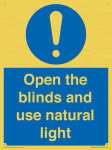 Open the blinds and use natural light